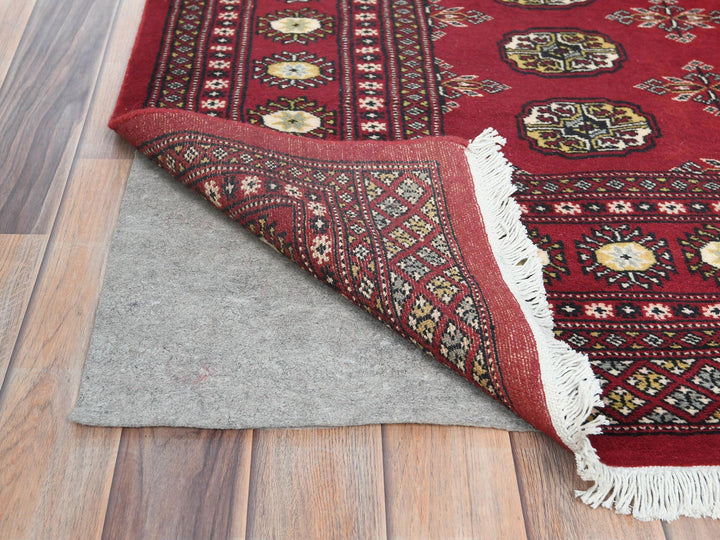 4'2" x 6'6" New Hand Knotted Red Wool Rectangle Oriental Rug - MOA10282415