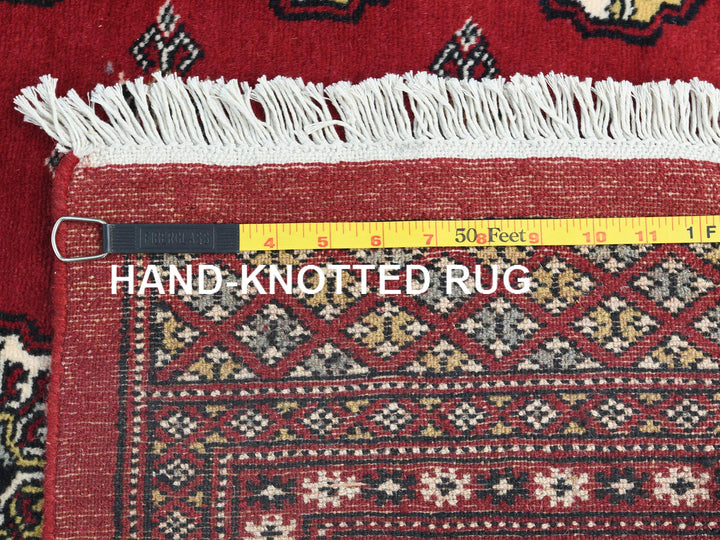 4'2" x 6'6" New Hand Knotted Red Wool Rectangle Oriental Rug - MOA10282415