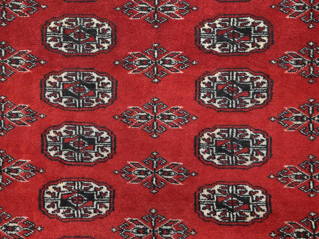 8'1" x 9'9" New Hand Knotted Red Wool Rectangle Oriental Rug - MOA10282434