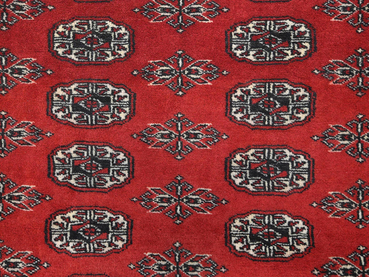 8'1" x 9'9" New Hand Knotted Red Wool Rectangle Oriental Rug - MOA10282434