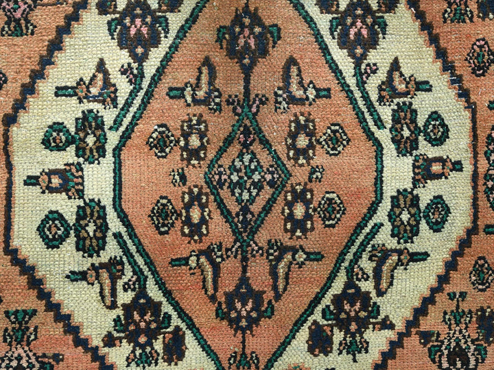 11'2" x 21'2" Vintage Hand Knotted Orange Wool Runner Oriental Rug - MOA10282548