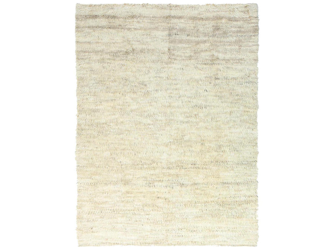 10'1" x 14'1" New Hand Knotted Beige Wool Rectangle Oriental Rug - MOA10282565