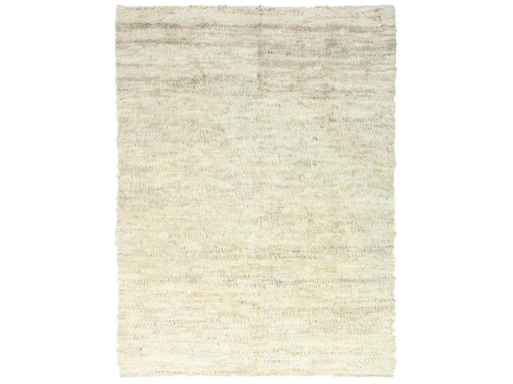 10'1" x 14'1" New Hand Knotted Beige Wool Rectangle Oriental Rug - MOA10282565