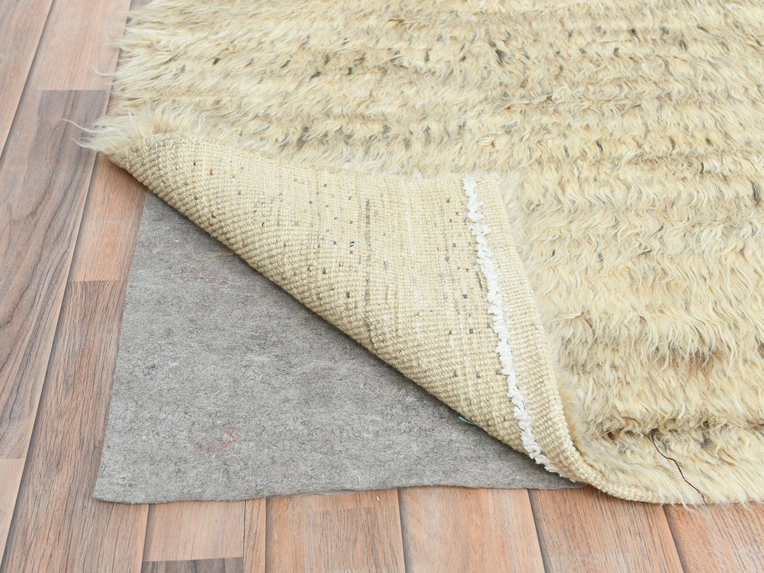 10'1" x 14'1" New Hand Knotted Beige Wool Rectangle Oriental Rug - MOA10282565