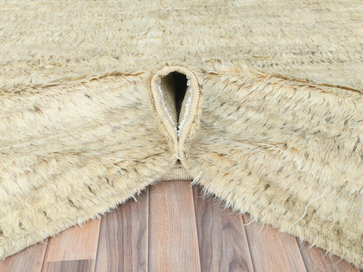 10'1" x 14'1" New Hand Knotted Beige Wool Rectangle Oriental Rug - MOA10282565
