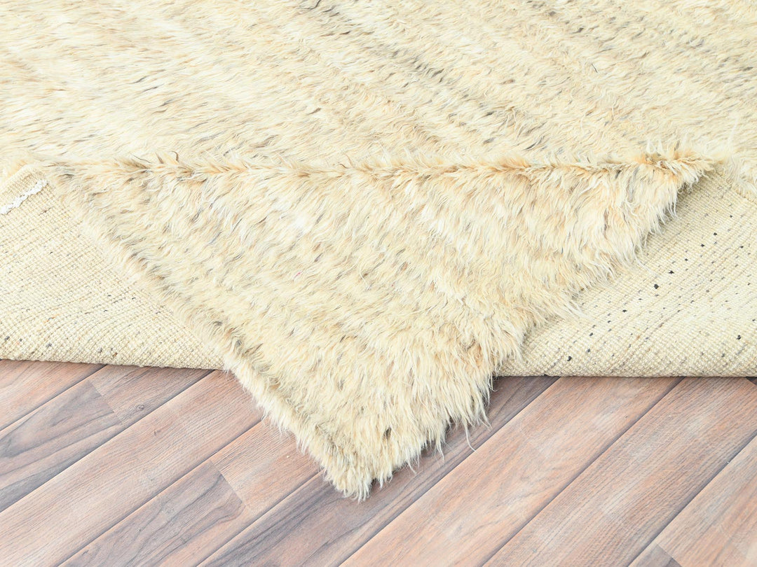 10'1" x 14'1" New Hand Knotted Beige Wool Rectangle Oriental Rug - MOA10282565