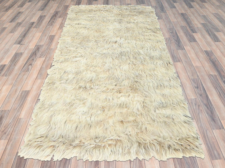 3'1" x 5'3" New Hand Knotted Beige Wool Rectangle Oriental Rug - MOA10282570
