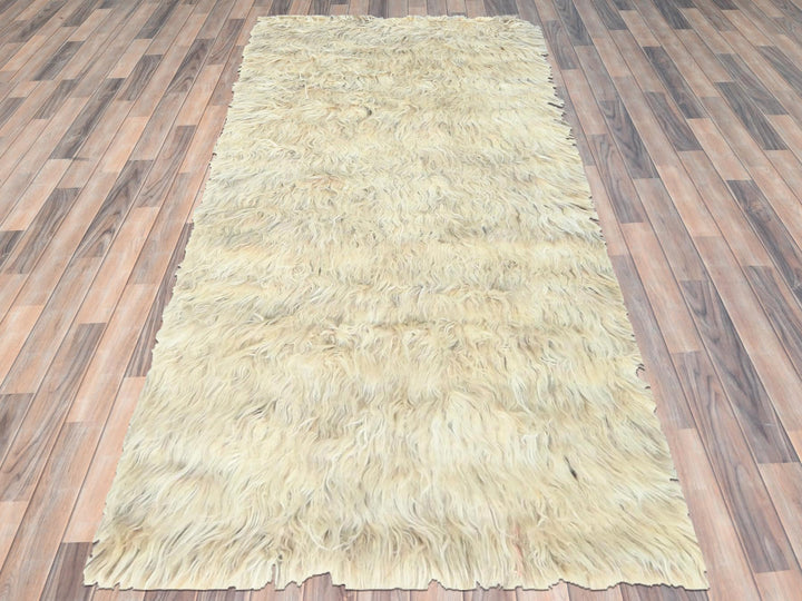 3'0" x 5'4" New Hand Knotted Beige Wool Rectangle Oriental Rug - MOA10282572