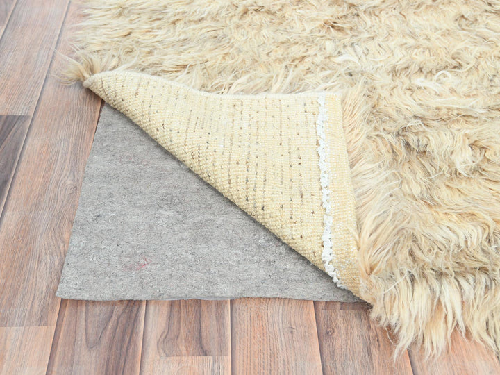 3'0" x 5'4" New Hand Knotted Beige Wool Rectangle Oriental Rug - MOA10282572