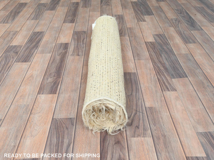 3'0" x 5'4" New Hand Knotted Beige Wool Rectangle Oriental Rug - MOA10282572