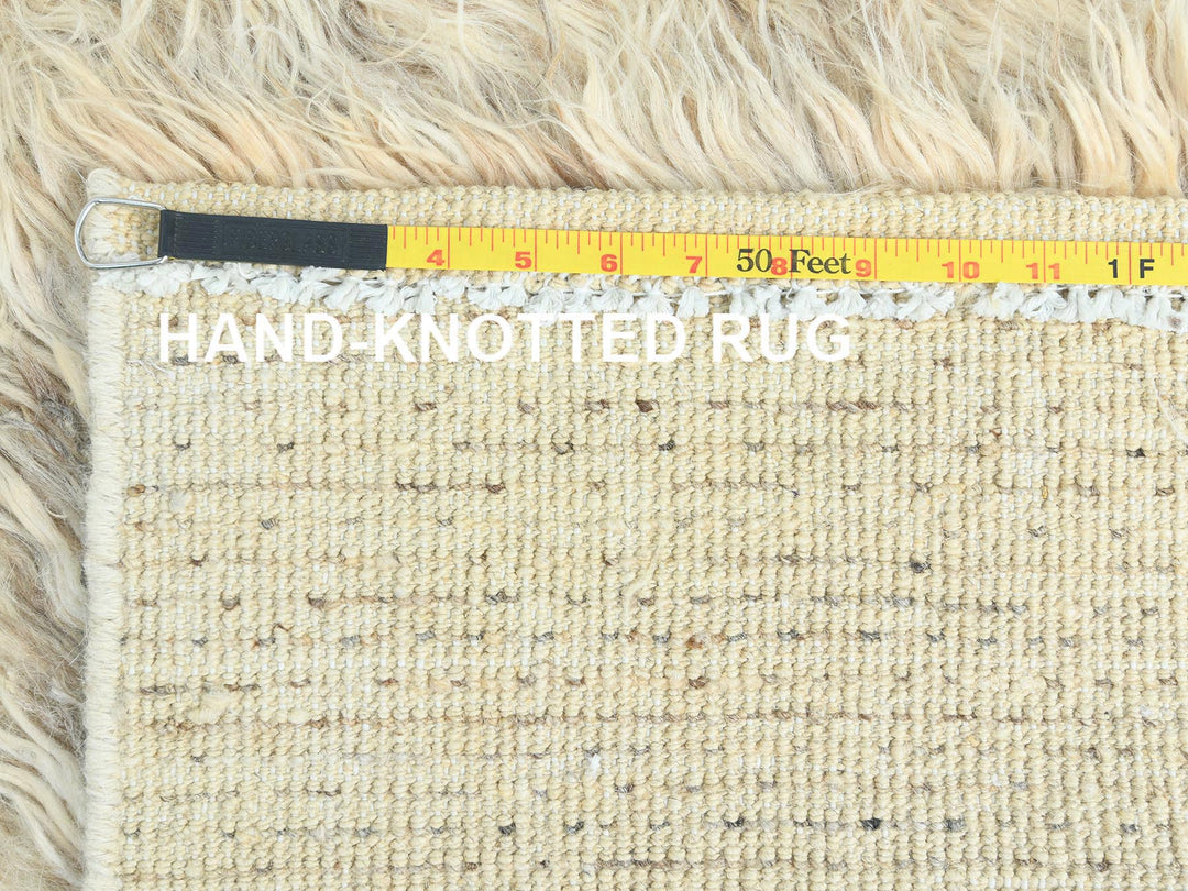 3'0" x 5'4" New Hand Knotted Beige Wool Rectangle Oriental Rug - MOA10282572