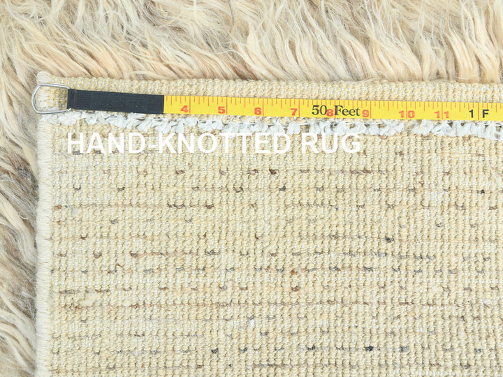 3'0" x 5'4" New Hand Knotted Beige Wool Rectangle Oriental Rug - MOA10282572
