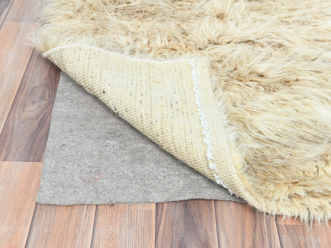 2'6" x 10'0" New Hand Knotted Beige Wool Runner Oriental Rug - MOA10282574