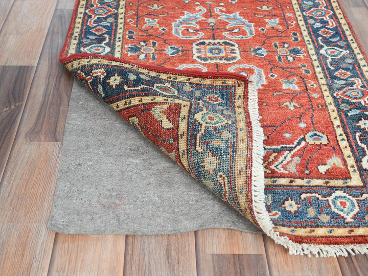 2'0" x 2'10" New Hand Knotted Red Wool Rectangle Oriental Rug - MOA10282631