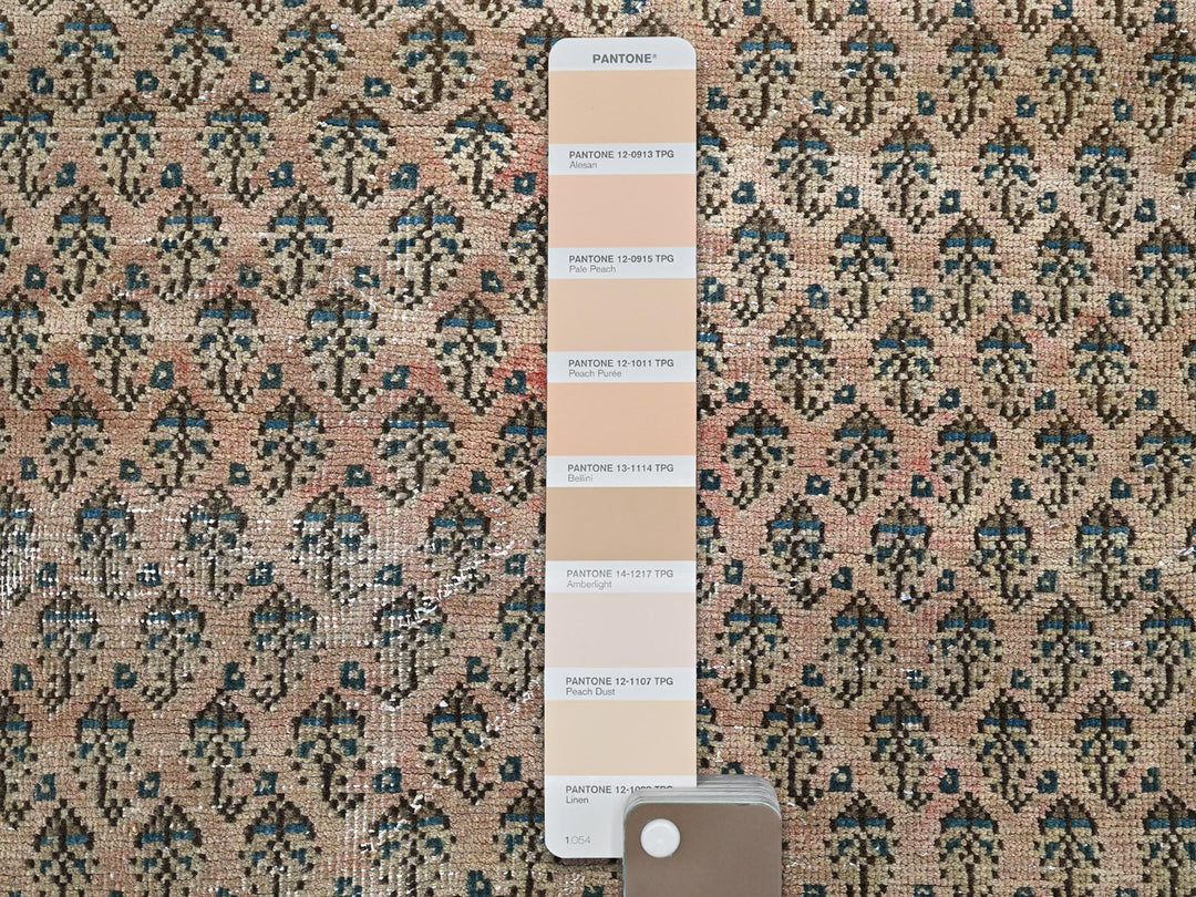 2'4" x 10'1" Vintage Hand Knotted Pink Wool Runner Oriental Rug - MOA102826