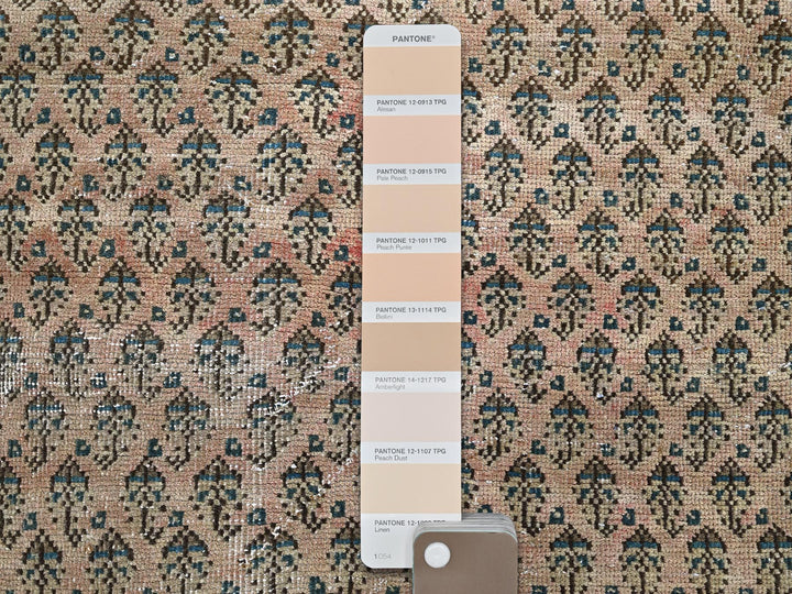 2'4" x 10'1" Vintage Hand Knotted Pink Wool Runner Oriental Rug - MOA102826