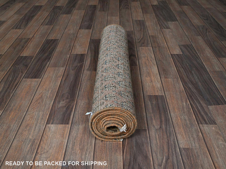 2'4" x 10'1" Vintage Hand Knotted Pink Wool Runner Oriental Rug - MOA102826