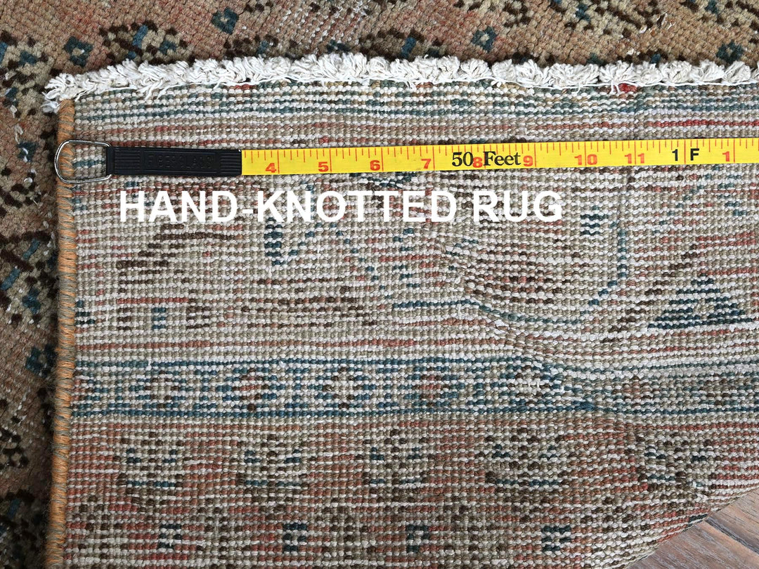 2'4" x 10'1" Vintage Hand Knotted Pink Wool Runner Oriental Rug - MOA102826