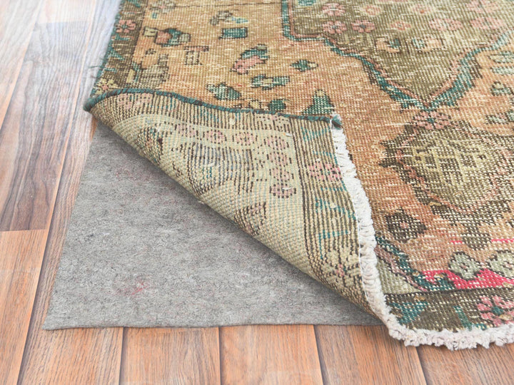 3'0" x 4'5" Vintage Hand Knotted Brown Wool Rectangle Oriental Rug - MOA10282788