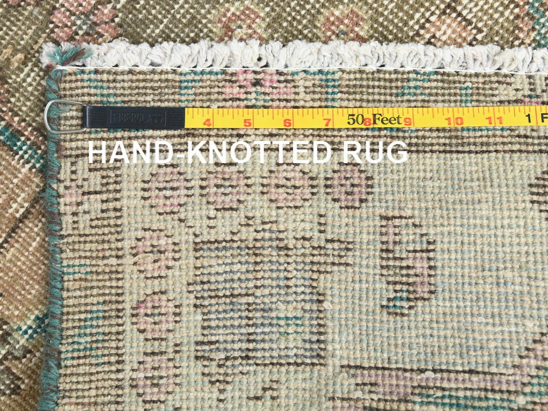 3'0" x 4'5" Vintage Hand Knotted Brown Wool Rectangle Oriental Rug - MOA10282788