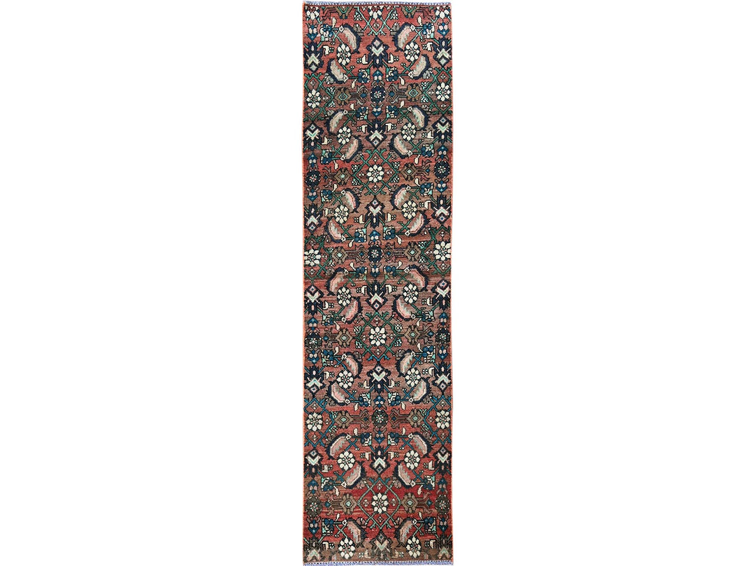 2'2" x 8'7" Vintage Hand Knotted Red Wool Runner Oriental Rug - MOA102827