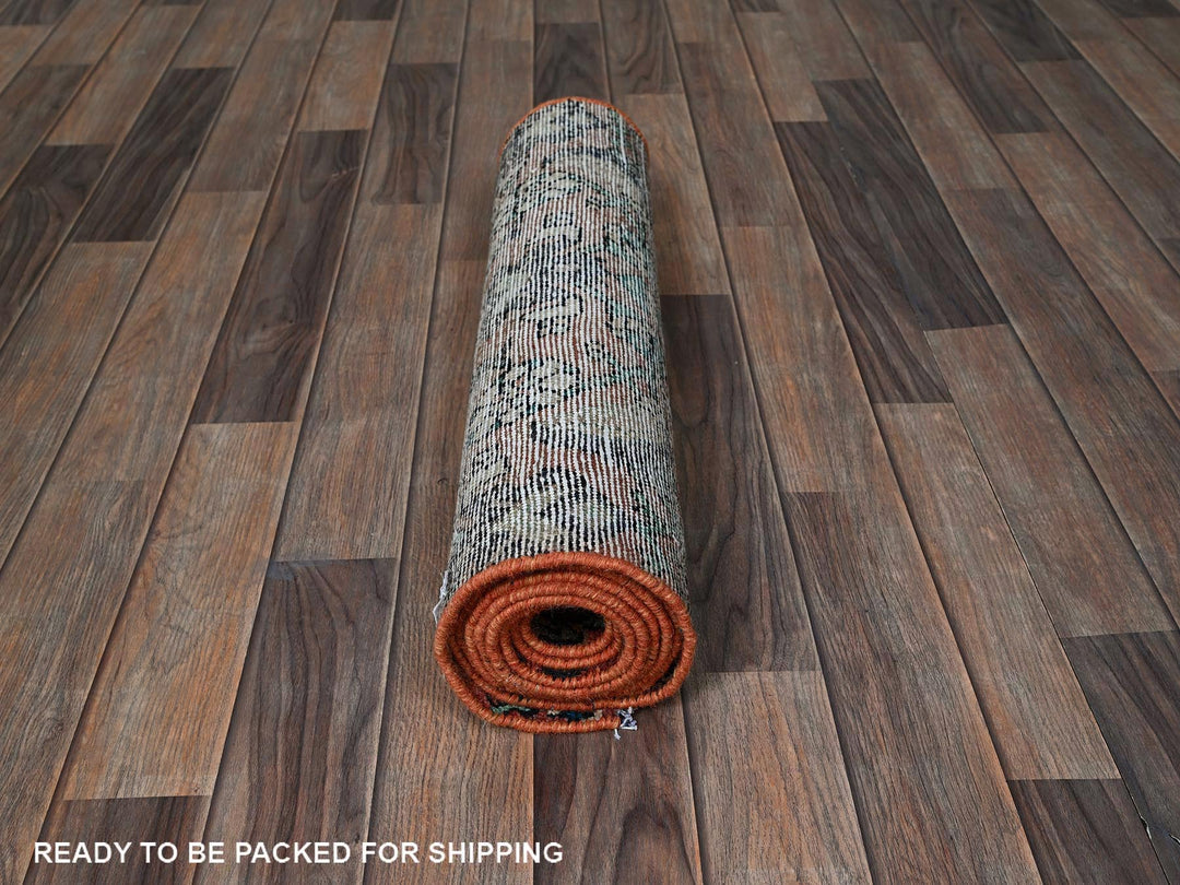 2'2" x 8'7" Vintage Hand Knotted Red Wool Runner Oriental Rug - MOA102827