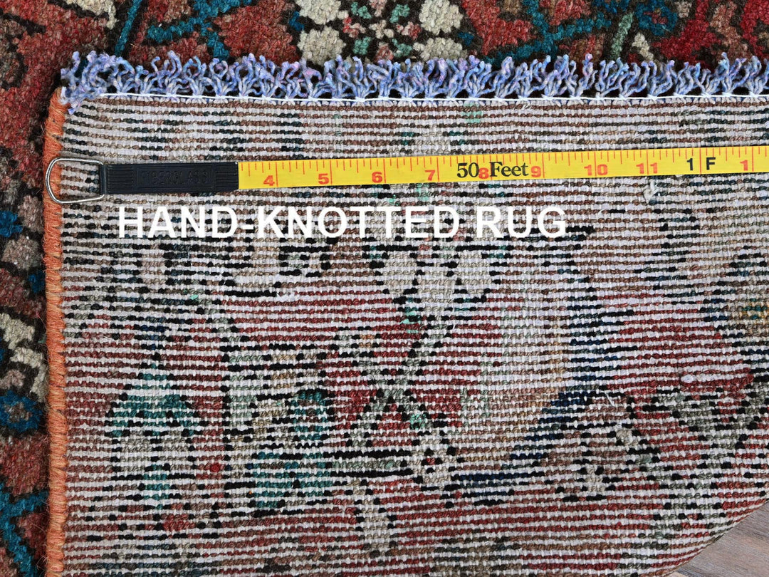 2'2" x 8'7" Vintage Hand Knotted Red Wool Runner Oriental Rug - MOA102827