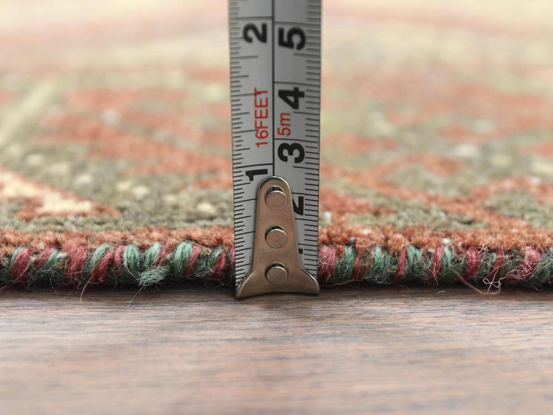 3'0" x 5'5" Vintage Hand Knotted Brown Wool Rectangle Oriental Rug - MOA10282806