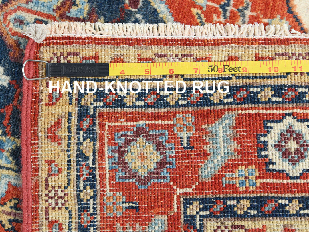 4'0" x 5'9" New Hand Knotted Red Wool Rectangle Oriental Rug - MOA10282826