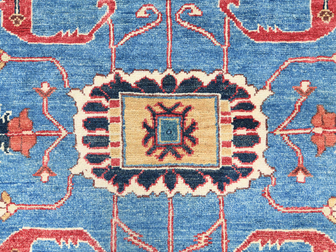9'10" x 13'6" New Hand Knotted Blue Wool Rectangle Oriental Rug - MOA10282879