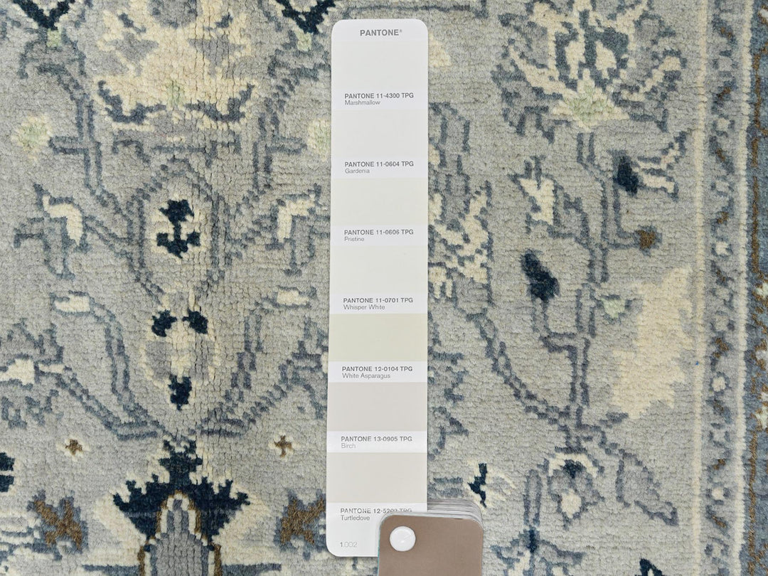2'10" x 4'10" New Hand Knotted Grey Wool Rectangle Oriental Rug - MOA10282918
