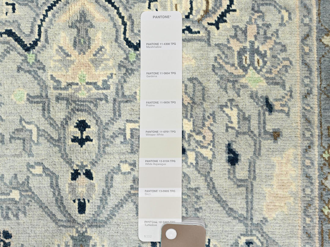 2'10" x 4'10" New Hand Knotted Grey Wool Rectangle Oriental Rug - MOA10282919