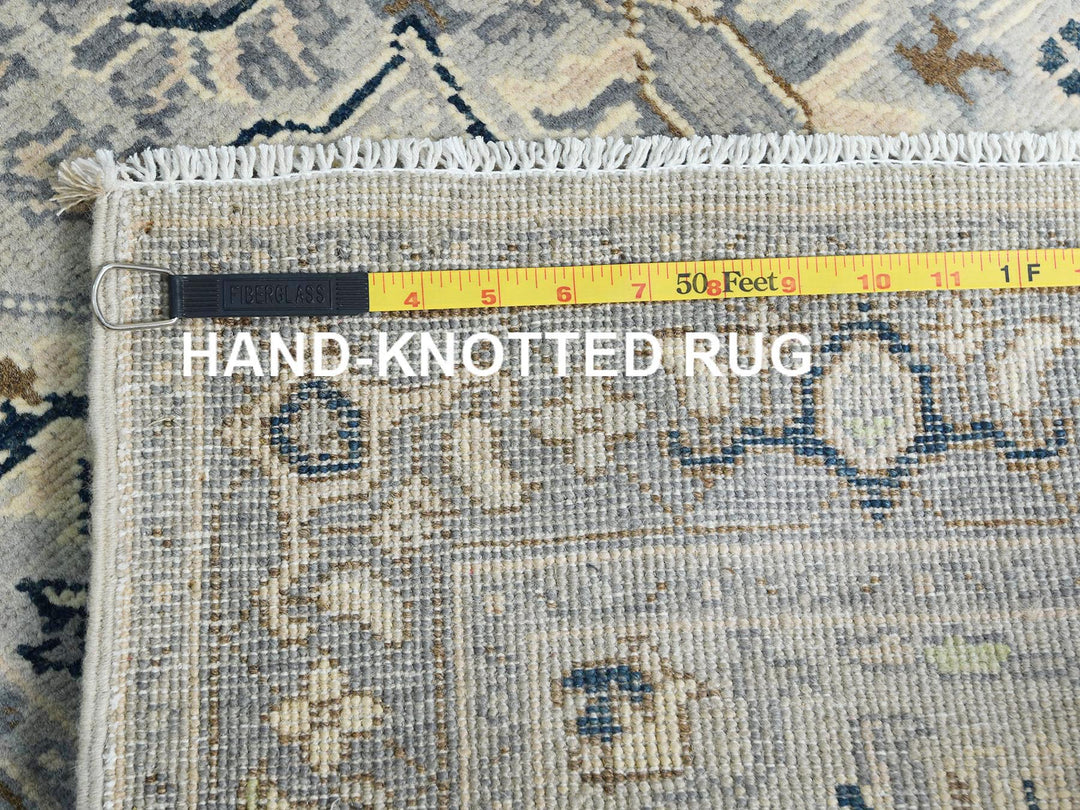 2'10" x 4'10" New Hand Knotted Grey Wool Rectangle Oriental Rug - MOA10282919