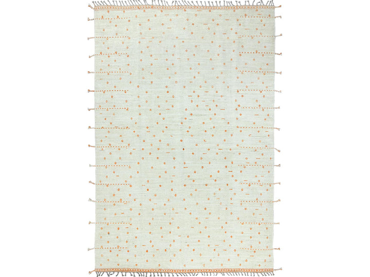 10'0" x 14'4" New Hand Knotted Ivory Wool Rectangle Oriental Rug - MOA10282961