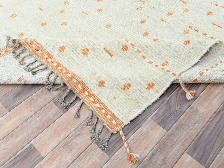 10'0" x 14'4" New Hand Knotted Ivory Wool Rectangle Oriental Rug - MOA10282961