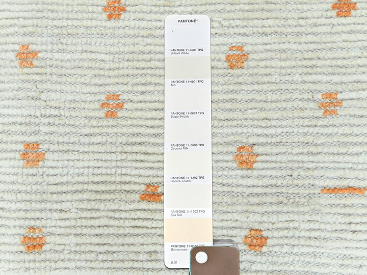 10'0" x 14'4" New Hand Knotted Ivory Wool Rectangle Oriental Rug - MOA10282961