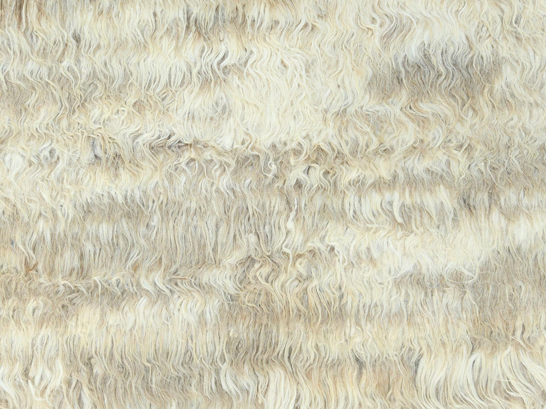 9'10" x 10'0" New Hand Knotted Ivory Wool Round Oriental Rug - MOA10282985