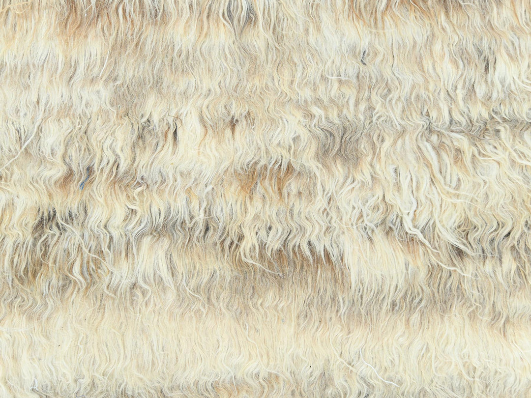 12'4" x 18'1" New Hand Knotted Ivory Wool Rectangle Oriental Rug - MOA10282987