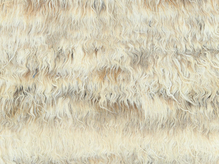 12'4" x 18'1" New Hand Knotted Ivory Wool Rectangle Oriental Rug - MOA10282987