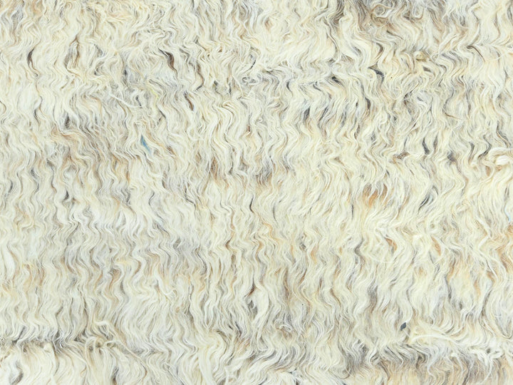 8'1" x 10'1" New Hand Knotted Ivory Wool Rectangle Oriental Rug - MOA10282988