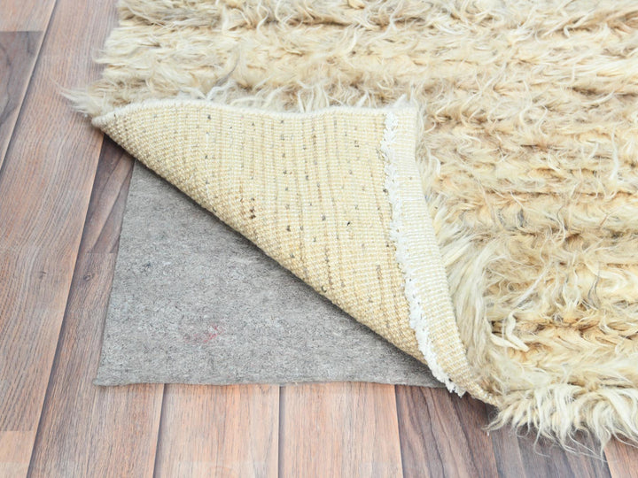2'6" x 8'0" New Hand Knotted Ivory Wool Runner Oriental Rug - MOA10282989