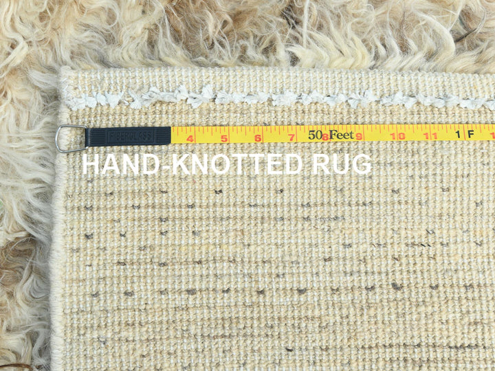 2'6" x 8'0" New Hand Knotted Ivory Wool Runner Oriental Rug - MOA10282990