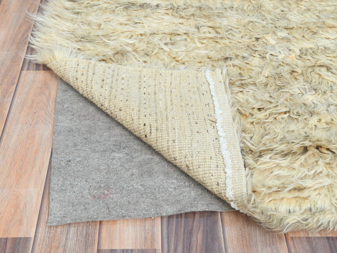 6'0" x 6'1" New Hand Knotted Ivory Wool Square Oriental Rug - MOA10282991