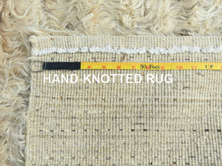 6'0" x 6'1" New Hand Knotted Ivory Wool Square Oriental Rug - MOA10282991