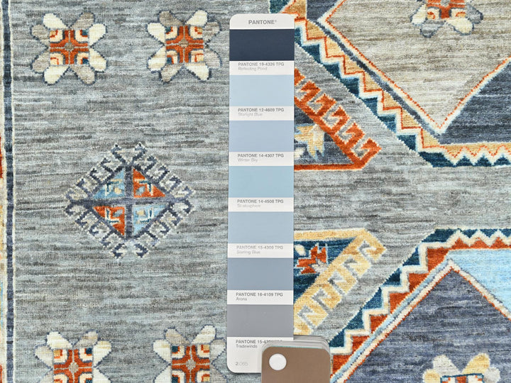 8'3" x 9'9" New Hand Knotted Grey Wool Rectangle Oriental Rug - MOA102830000