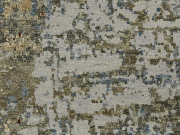 10'0" x 14'2" New Hand Knotted Grey Wool Rectangle Oriental Rug - MOA10283081