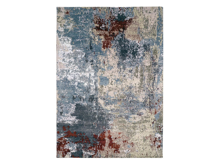 10'0" x 14'2" New Hand Knotted Grey Wool Rectangle Oriental Rug - MOA10283085