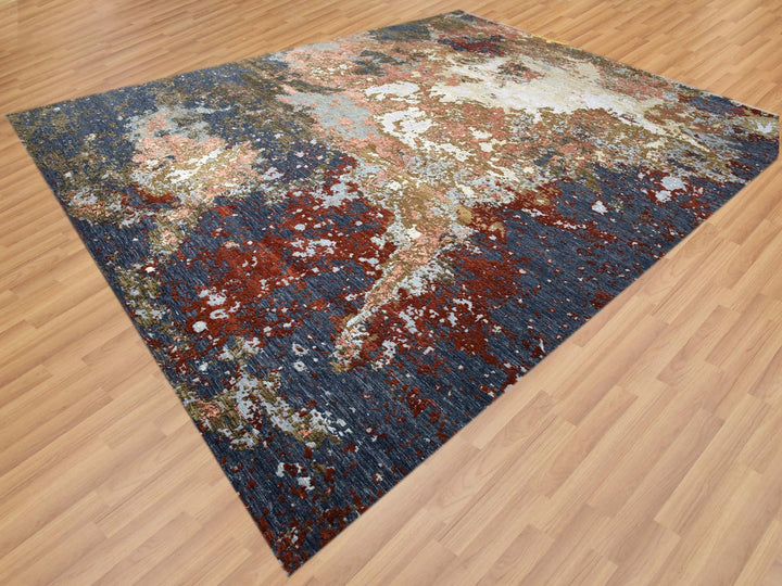 12'0" x 15'0" New Hand Knotted Brown Wool Rectangle Oriental Rug - MOA10283088