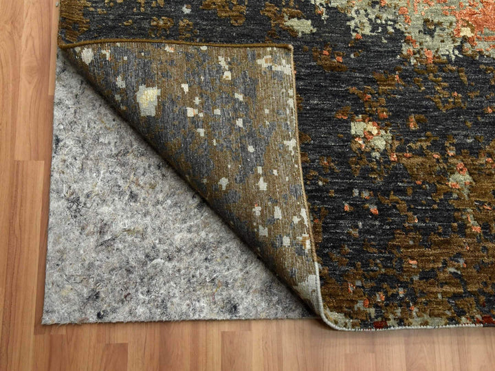 12'0" x 15'0" New Hand Knotted Brown Wool Rectangle Oriental Rug - MOA10283088