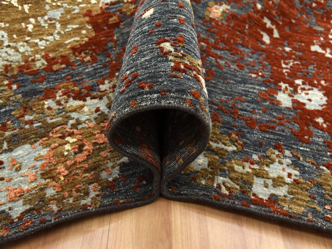 12'0" x 15'0" New Hand Knotted Brown Wool Rectangle Oriental Rug - MOA10283088